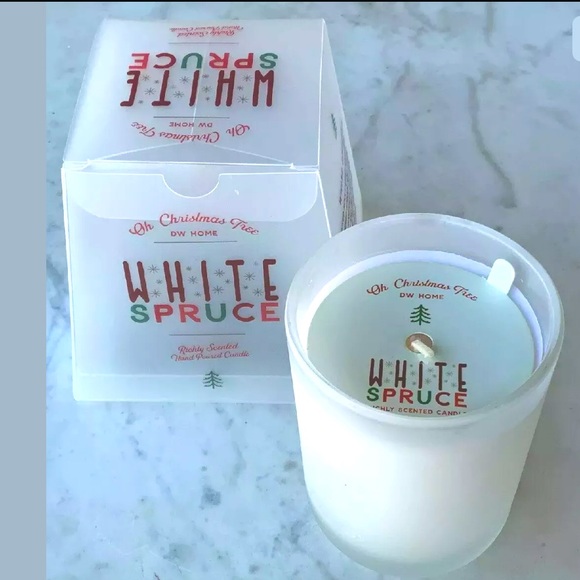 DW HOME WHITE SPRUCE CANDLE CHRISTMAS SCENTED NEW 1 WICK - Picture 1 of 4